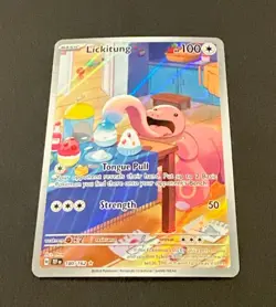 2024 POKEMON TEMPORAL FORCES LICKITUNG ILLUSTRATION RARE #180/162 - Image 2