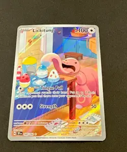 2024 POKEMON TEMPORAL FORCES LICKITUNG ILLUSTRATION RARE #180/162 - Image 4
