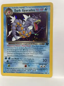 Pokemon TCG Dark Gyarados Holo Rare 8/82 Prerelease Holo 2000 Promo Unused - Image 1
