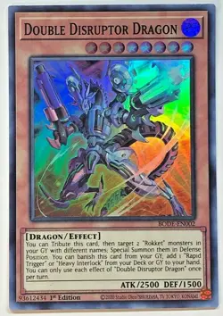 Yugioh Burst of Destiny BODE-EN002 Double Disruptor Dragon Super Rare NM/M - Image 1
