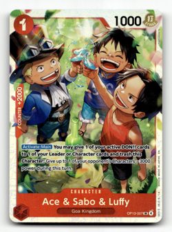 One Piece CCG Ace & Sabo & Luffy (SR) - Carrying On His Will (OP13) - Image 1