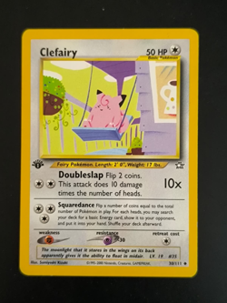 Pokemon Card CLEFAIRY 30/111 NEO GENESIS 1st Edition NO HOLO ENG 2000 Vintage - Image 1