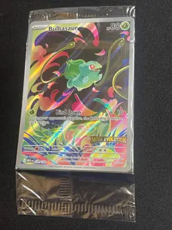 Pokemon Bulbasaur - (Mega Evolution Stamped) Illustration Rare 133/132 NM SEALED - Image 1