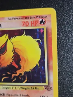 Flareon 03/64 Jungle Holo WOTC Vintage Pokemon Card 1999 Near Mint NM - Image 3