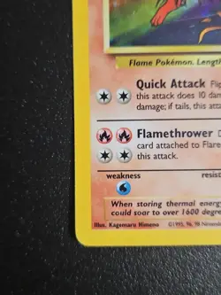Flareon 03/64 Jungle Holo WOTC Vintage Pokemon Card 1999 Near Mint NM - Image 5