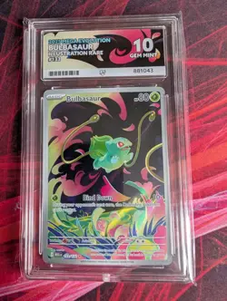 BULBASAUR MEGA EVOLUTION 2025 133/132 ACE 10 GEM MT ILLUSTRATION RARE POKEMON - Image 1