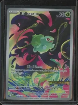 2025 Pokemon Mega Evolution BULBASAUR #133/132 Illustration Rare Full Art! - Image 1