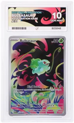 Pokemon TCG Mega Evolution Bulbasaur Card 133/132 Illustration Rare Ace 10 - Image 1