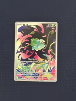 Pokemon TCG Mega Evolution Bulbasaur Card 133/132 Illustration Rare - pack fresh - Image 1