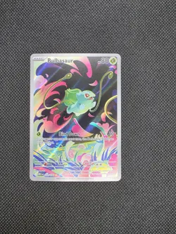 Pokemon TCG Mega Evolution Bulbasaur Illustration Rare Card 133/132 Mint - Image 3