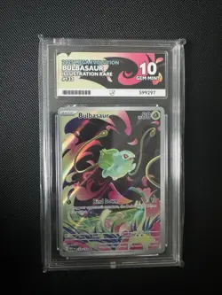 Pokemon Tcg Bulbasaur Mega Evolution 133/132 Illustration Rare Graded Ace 10 - Image 1