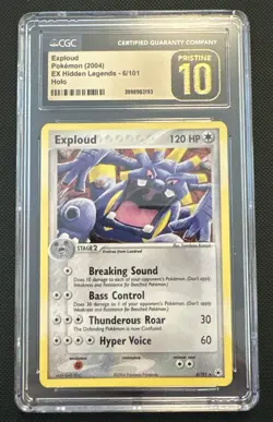 CGC Pristine 10 Exploud 6/101 Holo EX Hidden Legends Pokemon Card - Image 1