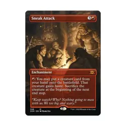 WOTC MtG Double Masters Sneak Attack (Borderless) (MR) (Foil) NM - Image 1