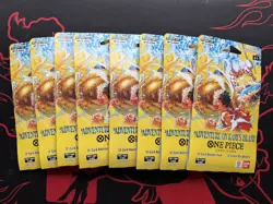 Lot of 8 One Piece OP15-EB04 Adventure on Kami’s Island Sleeved Booster Packs - Image 1