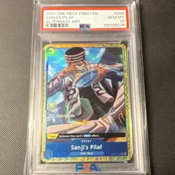 FOIL Namco One Piece CCG Sanji's Pilaf Alt Art OP03-056 Uncommon PSA 10 - Image 1