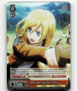 Weiss Schwarz - "104th Cadet Corps Class" Christa (SR) - Attack on Titan - Image 1