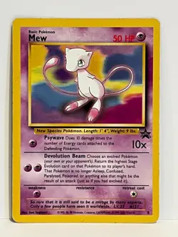 Vintage 2000 Pokemon TCG Black Star Promo MEW Non-Holo Rare #8 LP English - Image 1