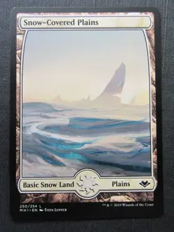 Snow-Covered Plains Fullart - Modern Horizons - Mtg Magic Cards # 7J83 - Image 1