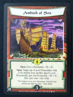 Ambush at Sea - WoE - Legend of the Five Rings L5R Card #YU - Image 1