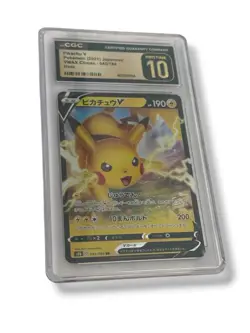 CGC 10 Pristine Pikachu V 045/184 RR VMAX Climax s8b Pokemon Card - Image 1