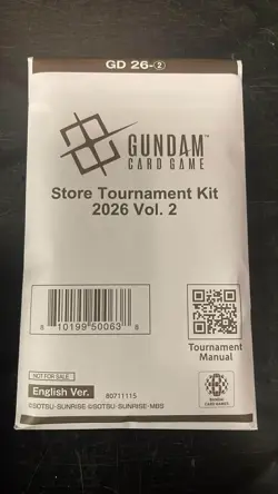 Gundam Card Game - Store Tournament Kit 2026 Vol 2 English NEW SEALED - Image 1