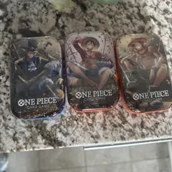 One Piece Card TCG Vol 2 Mini Tin - Set of 3 - (TS-O2, OP-13) Brand New - Image 1