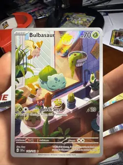 Pokemon TCG Stellar Crown Bulbasaur Holo Rare Card 143/142 Sv07 NM Condition - Image 1