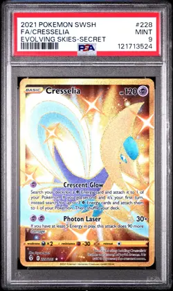 Cresselia 228/203 PSA 9 SWSH Evolving Skies Gold Secret Rare Pokemon Card AA6 - Image 1