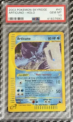 2003 Pokemon Skyridge # H3 Articuno Holo PSA 10 Card! GEM MINT! Trusted Seller! - Image 1