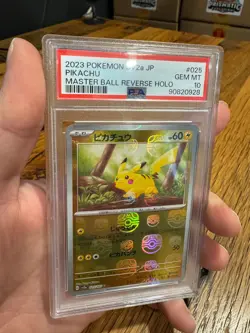 Pikachu Master Ball PSA 10 (025/165 Sv2a: Pokemon Card 151 Holo) - Japanese - Image 2