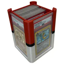 (7) Rotating PSA Card Display Case – Holds 17 Slabs, for Pokemon Graded Cards - Image 3