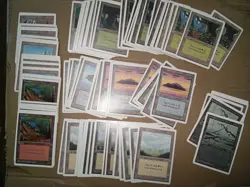 133 Cards MTG Unlimited Land Lot Plains Swamp Mountain Island Forest Excellent - Image 1