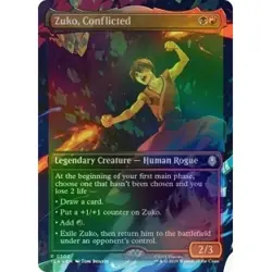 FOIL ZUKO, CONFLICTED (BORDERLESS) X4 Avatar: The Last Airbender TLA Magic MTG - Image 1