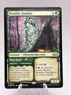 Bramble Familiar 0283 Showcase Wilds of Eldraine WOE MTG NM - Image 1