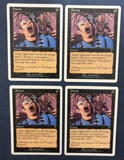 MTG 4X 7TH EDITION DURESS MAGIC THE GATHERING COMMON BLACK SORCERY ENGLISH - Image 4