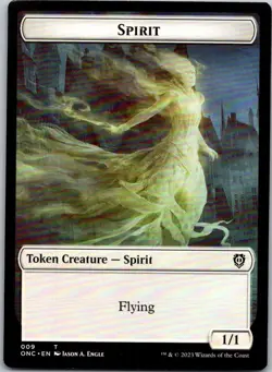 Magic the Gathering Spirit Human Token Phyrexia All Will Be One Commander - Image 1