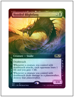 1x Hooded Blightfang, Extended Art Foil, Magic MTG NM - Image 1