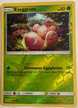 Exeggcute 1/156 Sm-Ultra Prism Reverse Holo 2018 Pokemon Card - Image 1