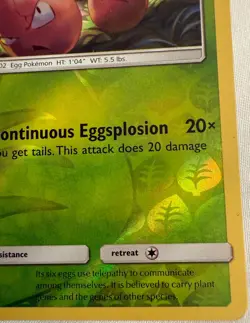 Exeggcute 1/156 Sm-Ultra Prism Reverse Holo 2018 Pokemon Card - Image 3