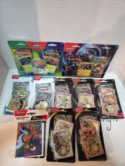 Pokemon TCG Mixed Lot Phantasmal Flames, Mega Evolution (Checklane Blisters) - Image 1