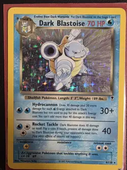 Pokemon Dark Blastoise Legendary Collection Holo Rare 4/110 damaged - Image 1