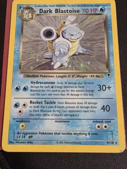 Pokemon Dark Blastoise Legendary Collection Holo Rare 4/110 damaged - Image 4
