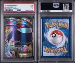 2014 POKEMON XY PHANTOM FORCES #114 FULL ART/GENGAR EX PSA 1 - Image 3