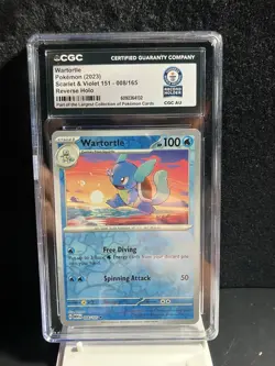 2023 —Wartortle #008 Pokemon 151 Reverse Holo Guinness World Records - Image 1