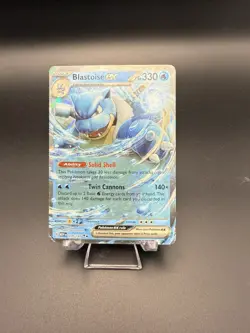 Pokemon TCG Blastoise EX Double Rare Holo 009/165 330 HP Scarlet & Violet 151 - Image 1