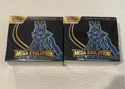 Pokemon TCG Mega Evolution Pokemon ETBs 2 Factory Sealed Boxes New - Image 1