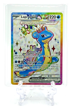 LAPRAS EX 2024 Pokemon TCG Stellar Crown #158/142 ULTRA RARE FULL ART HOLO - Image 1