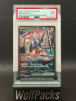 2023 Pokemon SVI EN - Miraidon ex #244 Special Illustration Rare Holo PSA 9 - Image 1