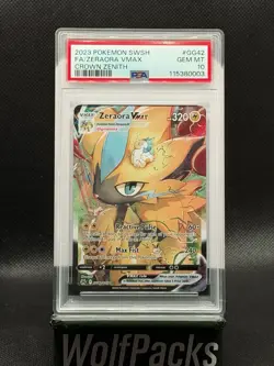 2023 Pokemon Crown Zenith - Zeraora Vmax Full Art #GG42 GG42/GG70 PSA 10 - Image 1