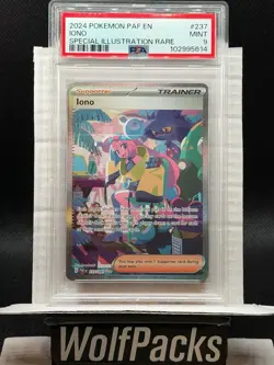 IONO SPECIAL ILLUSTRATION RARE #237 2024 POKEMON PAF EN-PALDEAN FATES PSA 9 - Image 1